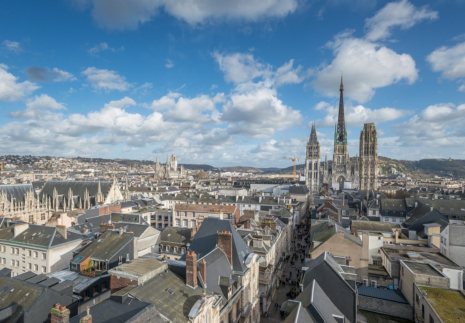 Vue sur Rouen et sa cathédrale